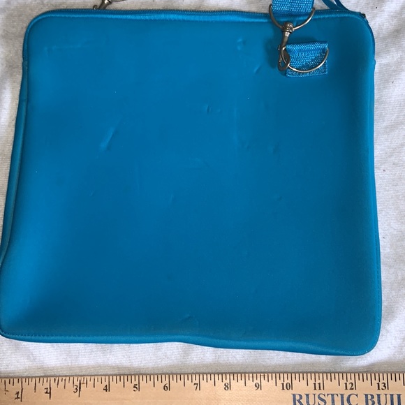 Ralph Lauren laptop bag neoprene big pony polo turquoise & yellow - Picture 5 of 7